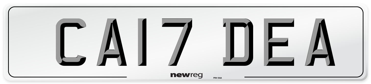 CA17 DEA Number Plate from New Reg